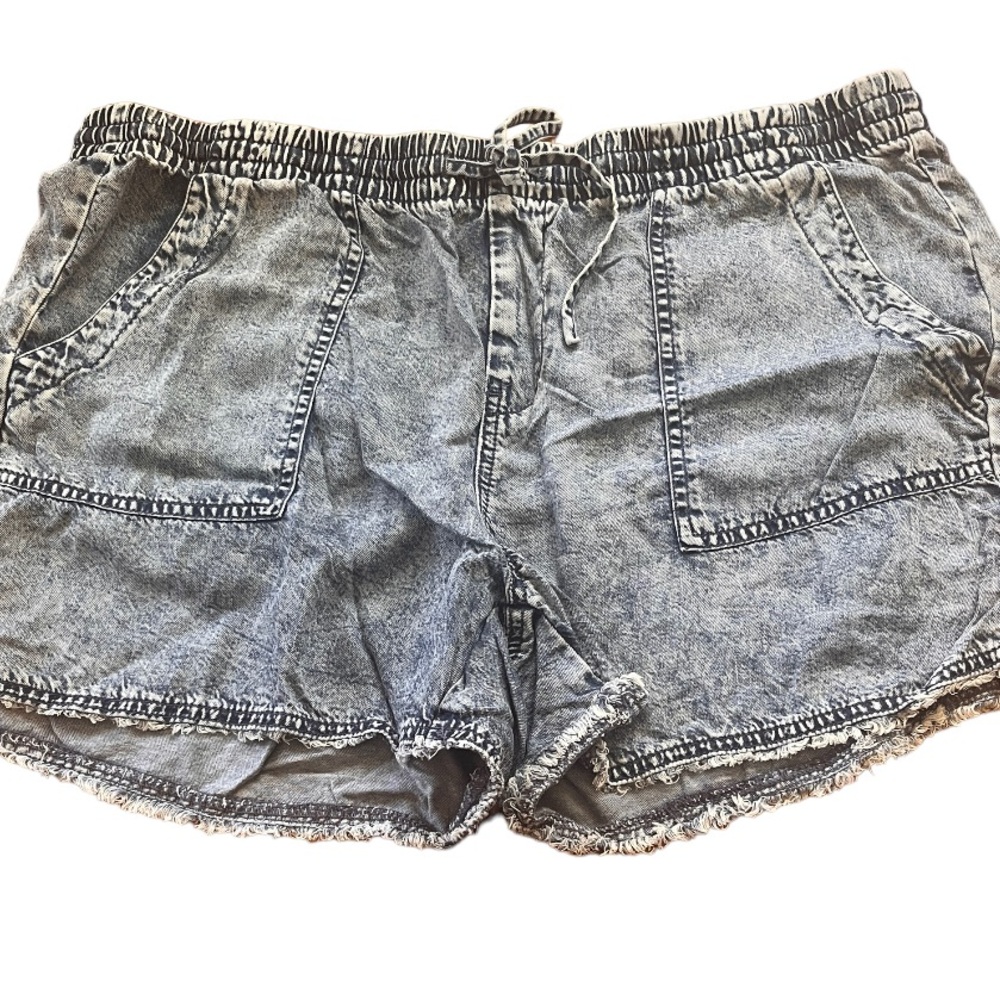 Jordache High Waist Acid Wash Lyocell Shorts